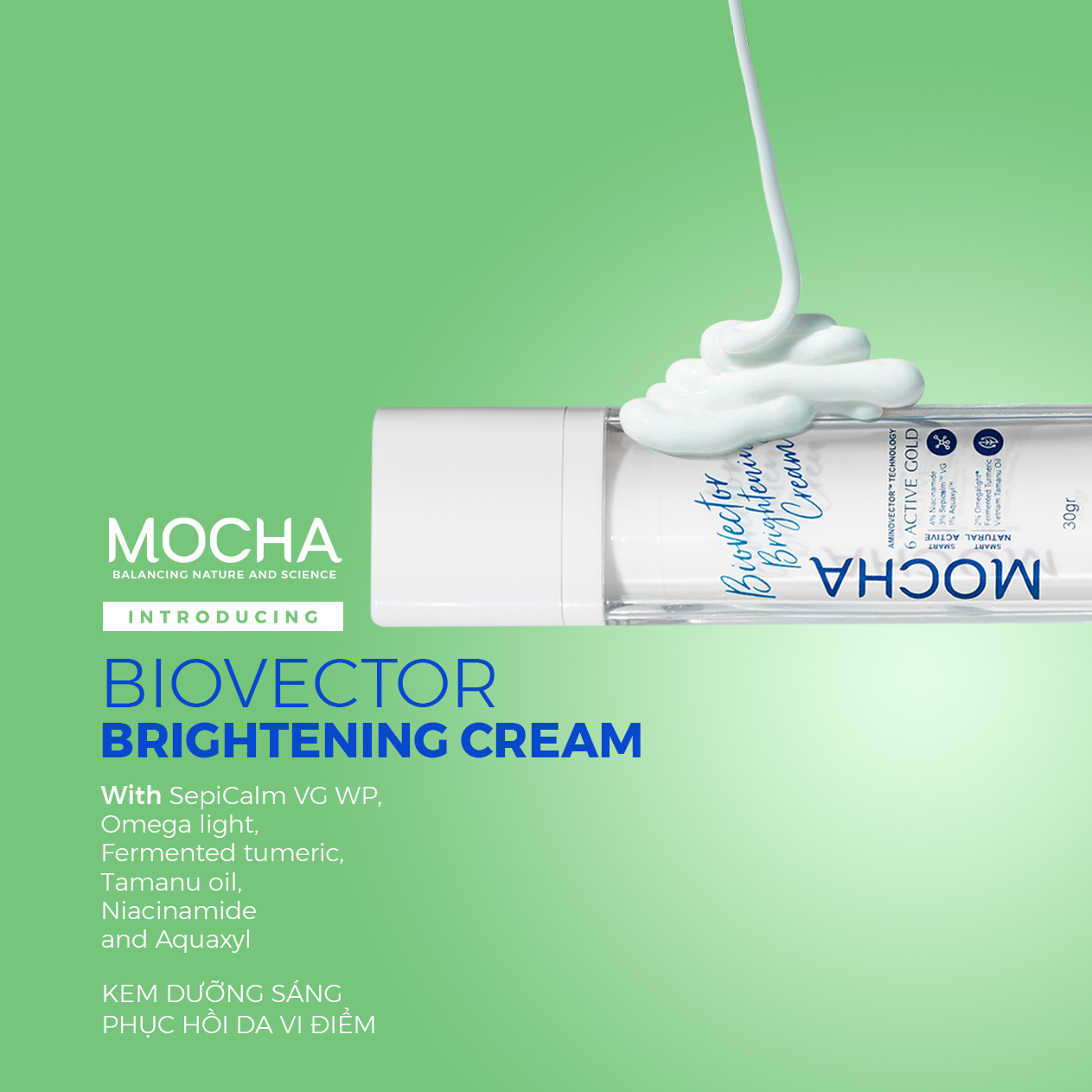 KEM DƯỠNG PHỤC HỒI HỖ TRỢ SÁNG DA MOCHA BIOVECTOR 6 ACTIVE